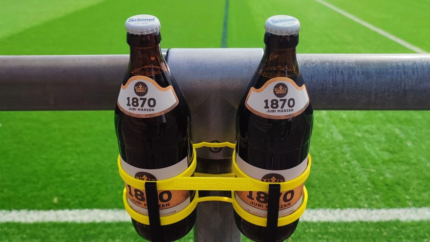 Der Stangen Getränkehalter für Fußball Vereine - Bier von der Stange